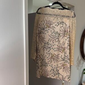 Bailey 44 Cream Floral Long Sleeve Dress